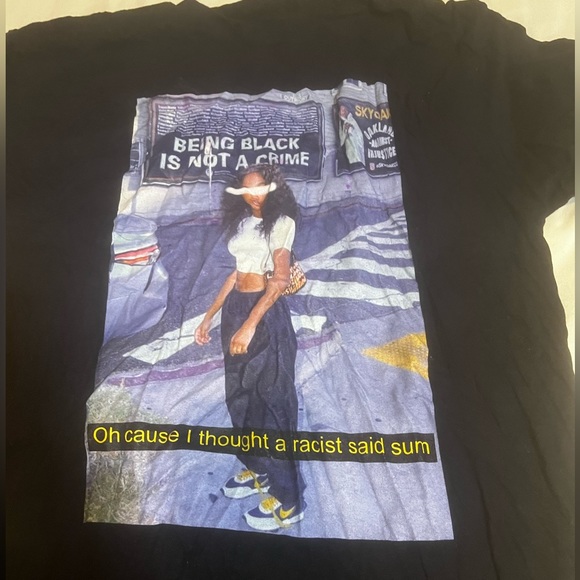 BLM being black is not a crime graphic tee - Picture 2 of 3